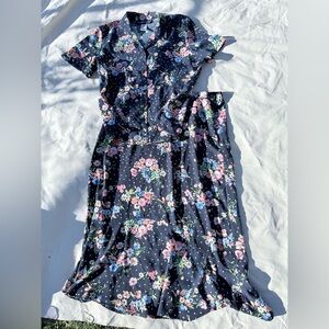 Sag Harbor Navy Floral shirt and shirt set